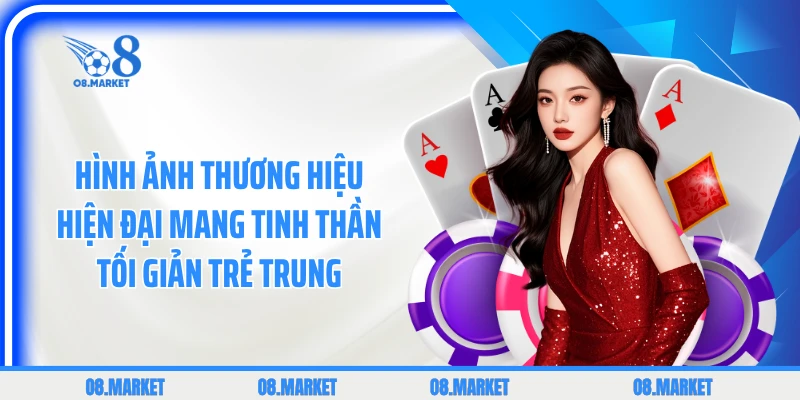 Hình ảnh thương hiệu hiện đại mang tinh thần tối giản trẻ trung